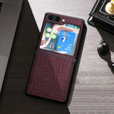 Cloth Texture Case for Samsung Galaxy Z Flip-Exoticase-Z Flip 5-Red-