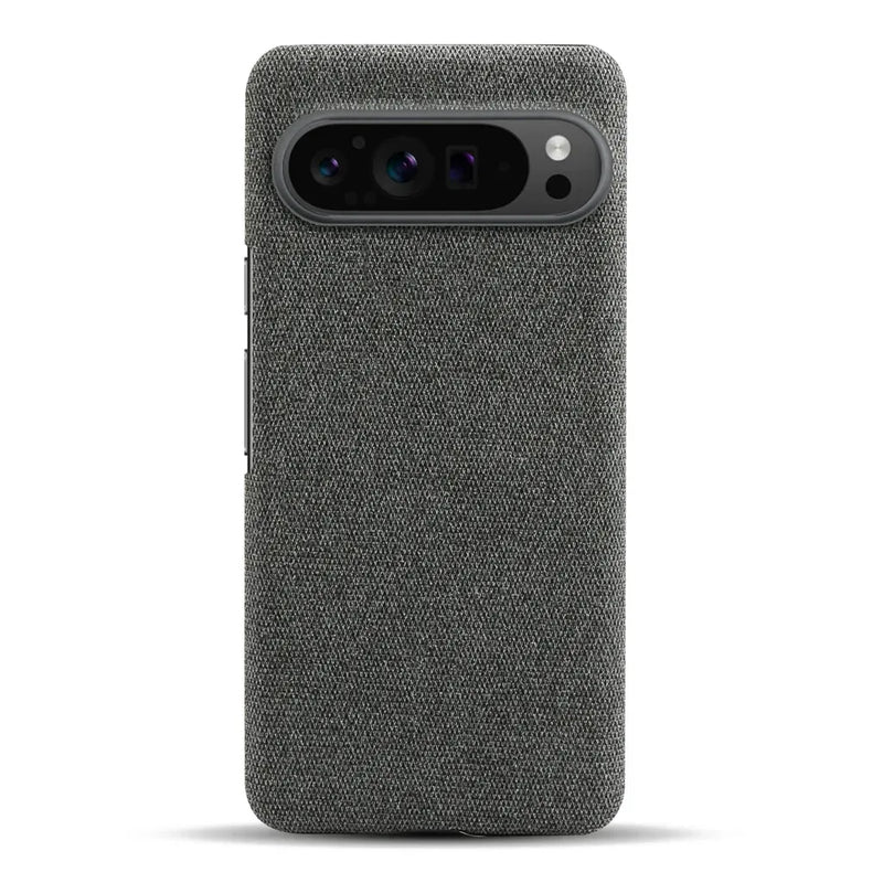 Cloth Texture Google Pixel Case-Exoticase-For Google Pixel 9 Pro-Dark Gray-Exoticase