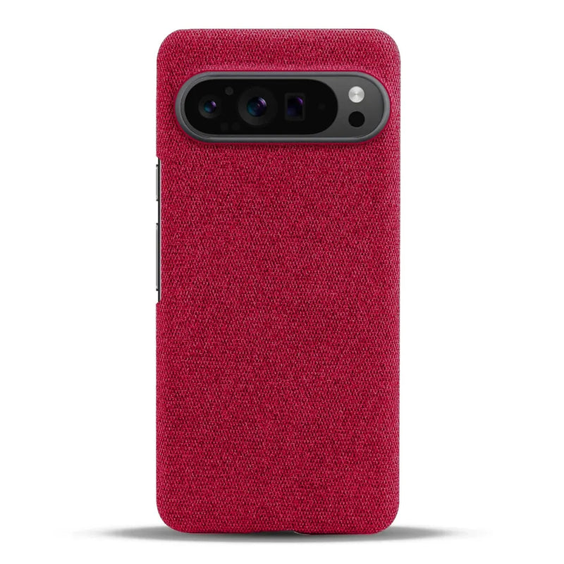 Cloth Texture Google Pixel Case-Exoticase-For Google Pixel 9 Pro-Red-Exoticase