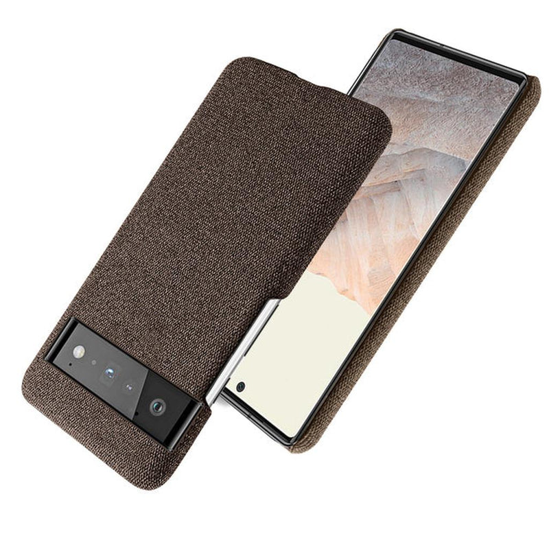 Cloth Texture Google Pixel Case-Exoticase-For Google Pixel 7 Pro-Auburn-