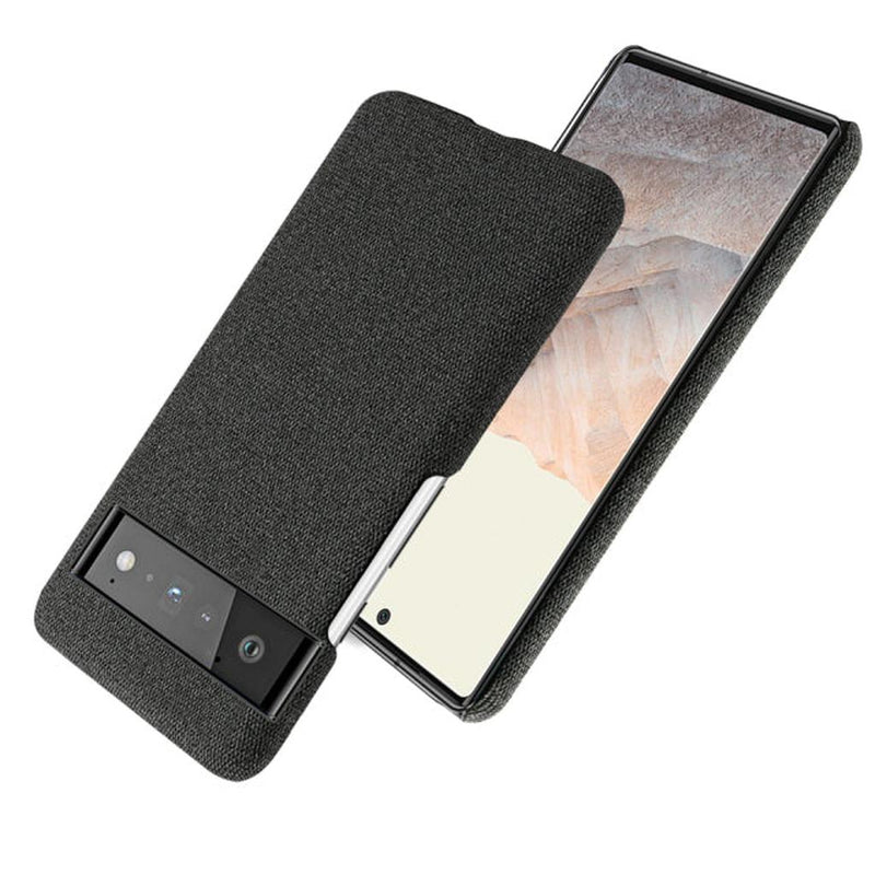 Cloth Texture Google Pixel Case-Exoticase-For Google Pixel 7 Pro-Black-