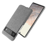 Cloth Texture Google Pixel Case-Exoticase-For Google Pixel 7 Pro-Light Gray-