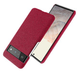 Cloth Texture Google Pixel Case-Exoticase-For Google Pixel 7 Pro-Red-