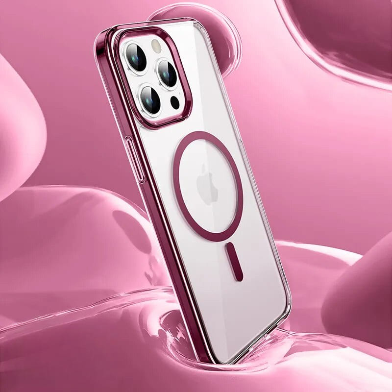 Color Accents Translucent Back Soft Apple iPhone Case-Exoticase-For iPhone 15 Pro Max-Red-