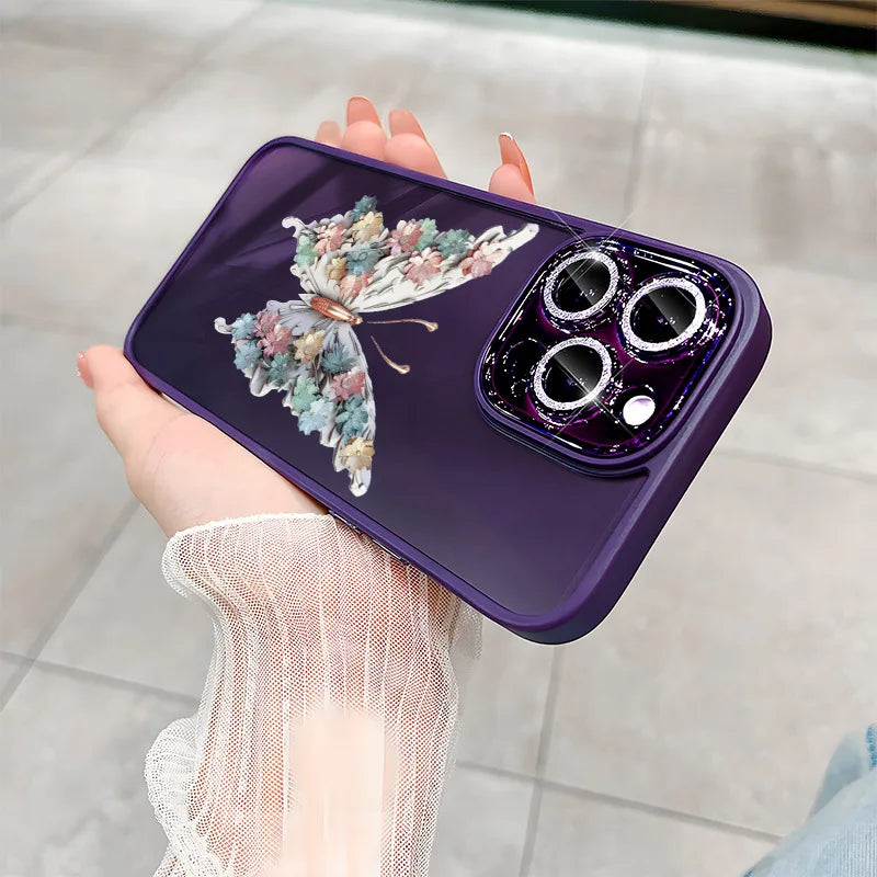 Colorful Butterfly Glitter Camera iPhone Case-Exoticase-Exoticase