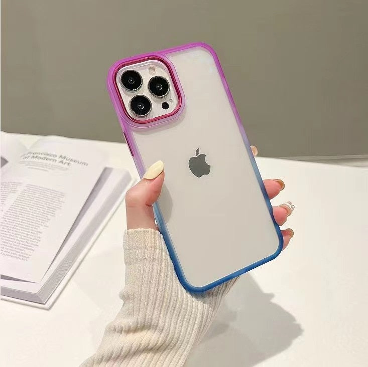 Colorful Gradient Platinum Lens Frame iPhone Case-Exoticase-For iPhone 13 Pro Max-2-