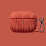 Corduroy and Glitter AirPods Case With Keychain-Exoticase-Red-For AirPods Pro 3-Exoticase