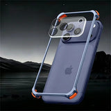 CornerPad Shockproof Frameless iPhone Metal Bumper Case-Exoticase-Blue-For iPhone 17 Pro Max-Exoticase