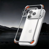CornerPad Shockproof Frameless iPhone Metal Bumper Case-Exoticase-Gray-For iPhone 17 Pro Max-Exoticase