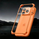 CornerPad Shockproof Frameless iPhone Metal Bumper Case-Exoticase-Orange-For iPhone 17 Pro Max-Exoticase