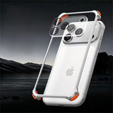 CornerPad Shockproof Frameless iPhone Metal Bumper Case-Exoticase-Silver-For iPhone 17 Pro Max-Exoticase