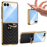 Couture Quilted Plated Samsung Flip Ring Case-Exoticase-Exoticase