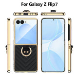 Couture Quilted Plated Samsung Flip Ring Case-Exoticase-Exoticase