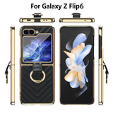 Couture Quilted Plated Samsung Flip Ring Case-Exoticase-Exoticase