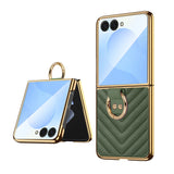 Couture Quilted Plated Samsung Flip Ring Case-Exoticase-Exoticase
