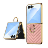 Couture Quilted Plated Samsung Flip Ring Case-Exoticase-Exoticase