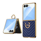 Couture Quilted Plated Samsung Flip Ring Case-Exoticase-Exoticase