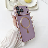 Covered Camera Lens MagSafe Plated iPhone Case-Exoticase-For iPhone 17 Pro Max-Lavender-Exoticase