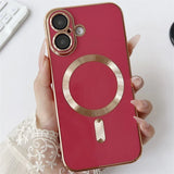 Covered Camera Lens MagSafe Plated iPhone Case-Exoticase-For iPhone 17 Pro Max-Red-Exoticase