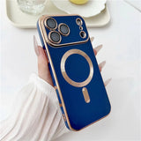 Covered Camera Lens MagSafe Plated iPhone Case-Exoticase-For iPhone 18 Pro Max-Blue-Exoticase
