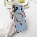 Covered Camera Lens MagSafe Plated iPhone Case-Exoticase-For iPhone 17 Pro Max-Light Blue-Exoticase