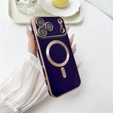 Covered Camera Lens MagSafe Plated iPhone Case-Exoticase-For iPhone 18 Pro Max-Purple-Exoticase