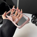 Crawling Snake Pattern Bumperish iPhone Case-Exoticase-For iPhone 17 Pro Max-Matte Rose Gold-Exoticase