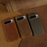 Crazy Horse Leather Google Pixel Case-Exoticase-Exoticase