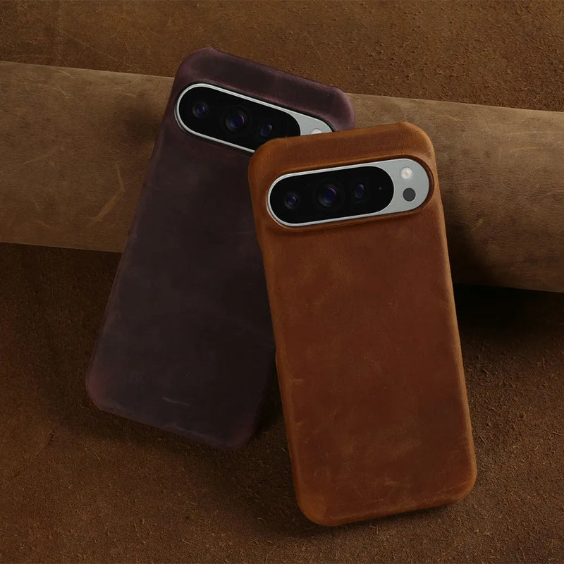 Crazy Horse Leather Google Pixel Case-Exoticase-Exoticase