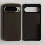 Crazy Horse Leather Google Pixel Case-Exoticase-For Google Pixel 9 Pro XL-Marsh Brown-Exoticase