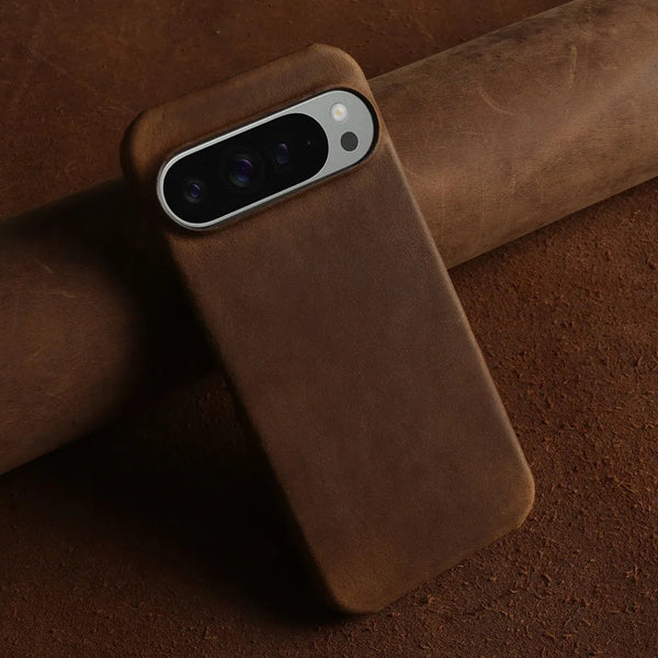 Crazy Horse Leather Google Pixel Case-Exoticase-Exoticase