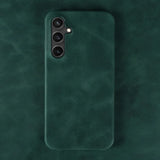 Crazy Horse Leather Samsung Galaxy Case-Exoticase-For Samsung S25 Ultra-Emerald Green-Exoticase
