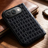 Crocodile Pattern PU Leather iPhone Duo Case-Exoticase-Black-For iPhone Duo-Exoticase