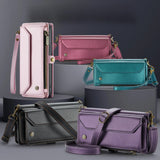 Crossbody Strap Leather Wallet iPhone Case-Exoticase-Exoticase