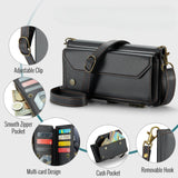 Crossbody Strap Leather Wallet iPhone Case-Exoticase-Exoticase