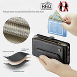Crossbody Strap Leather Wallet iPhone Case-Exoticase-Exoticase