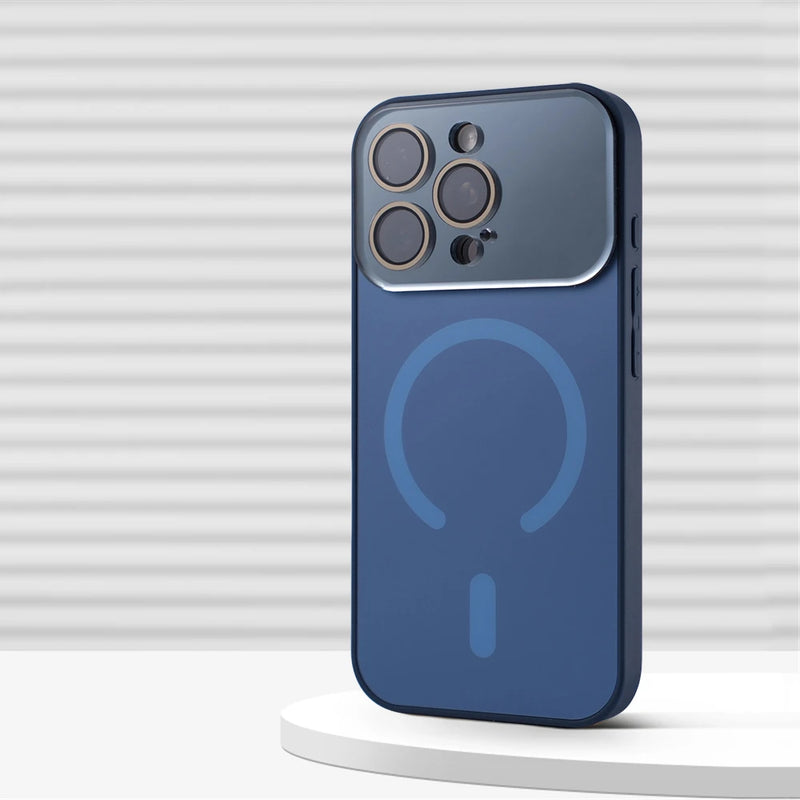 CrystaLens Glass Guard MagSafe iPhone Case-Exoticase-For iPhone 17 Pro Max-Dark Blue-Exoticase