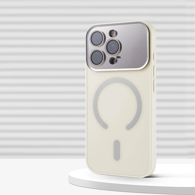 CrystaLens Glass Guard MagSafe iPhone Case-Exoticase-For iPhone 17 Pro Max-Milk white-Exoticase
