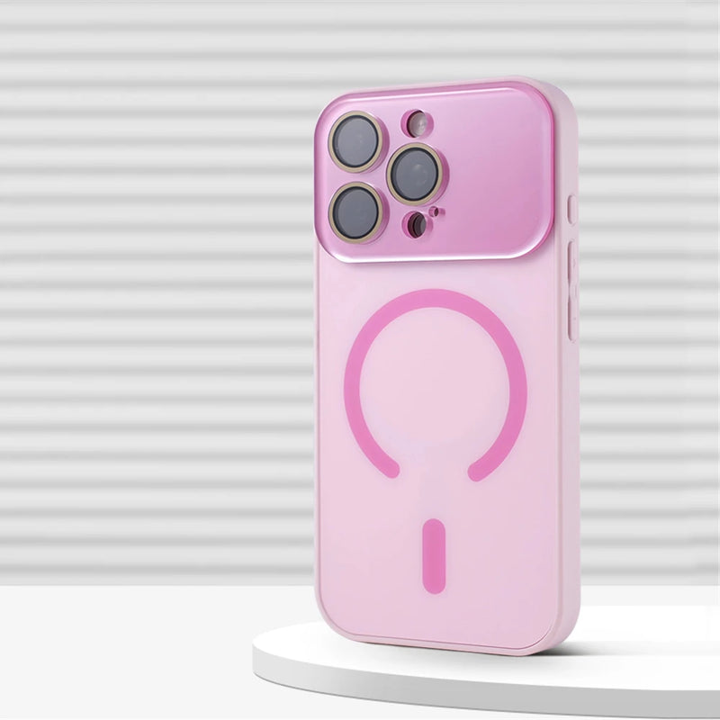 CrystaLens Glass Guard MagSafe iPhone Case-Exoticase-For iPhone 17 Pro Max-Pink-Exoticase