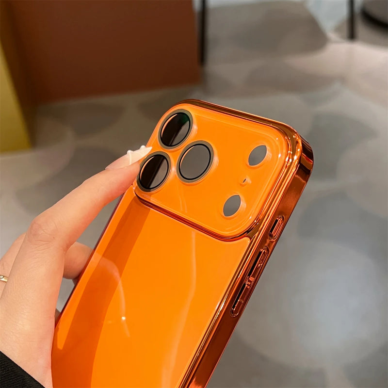 Crystal Lens Plated Sides Glass iPhone Case-Exoticase-Exoticase