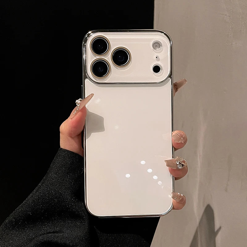 Crystal Lens Plated Sides Glass iPhone Case-Exoticase-Exoticase