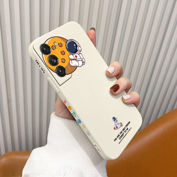 Cute Astronaut Camera Play Samsung Case-Exoticase-For Samsung S22 Ultra-White 1-