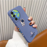 Cute Astronaut Camera Play Samsung Case-Exoticase-For Samsung S22 Ultra-Lavender Grey 2-