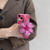 Cute Floral Wrist Strap iPhone Case-Exoticase-