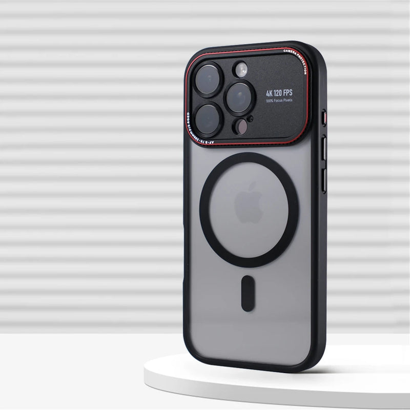 DSLR Camera Lens Type MagSafe iPhone Case-Exoticase-For iPhone 17 Pro Max-Black-Exoticase