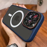 DSLR Camera Lens Type MagSafe iPhone Case-Exoticase-For iPhone 15 Pro Max-Navy-