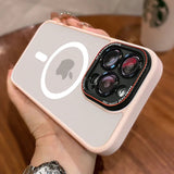 DSLR Camera Lens Type MagSafe iPhone Case-Exoticase-For iPhone 15 Pro Max-Pink-