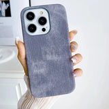 Denim Pattern Apple iPhone Case-Exoticase-For iPhone 16 Pro Max-Gray-Exoticase