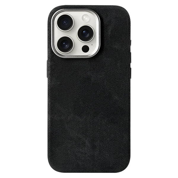 Denimate Poly Fabric iPhone Case-Exoticase-For iPhone 16 Pro Max-Black-Exoticase
