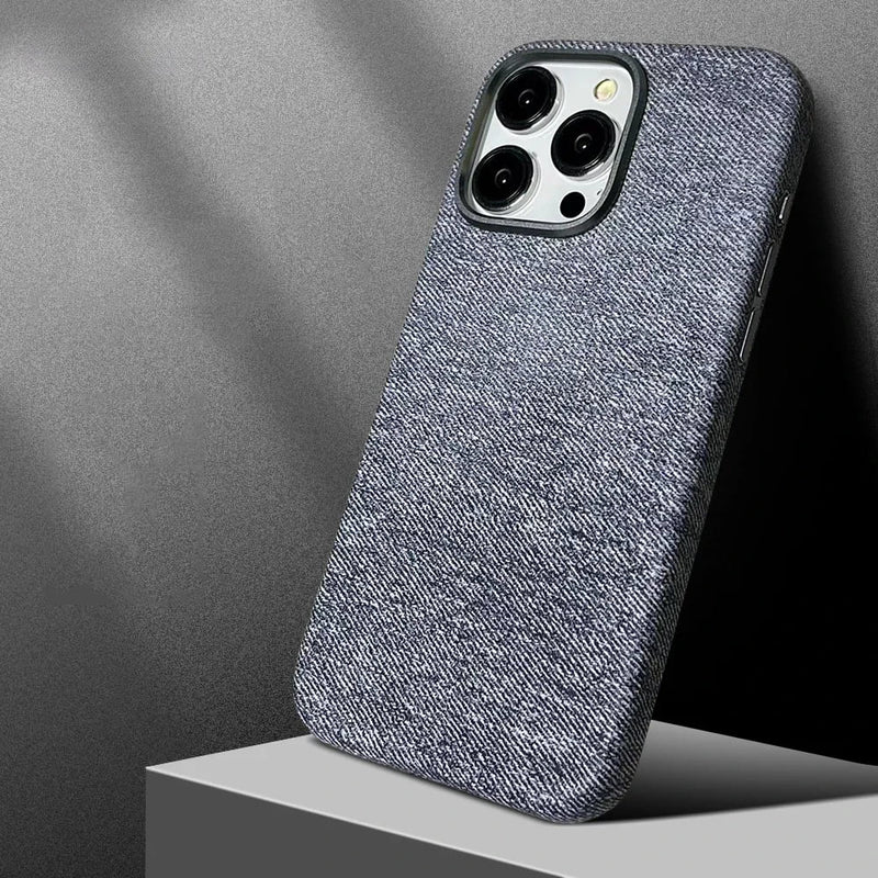 Denimate Poly Fabric iPhone Case-Exoticase-For iPhone 15 Pro Max-Gray-Exoticase